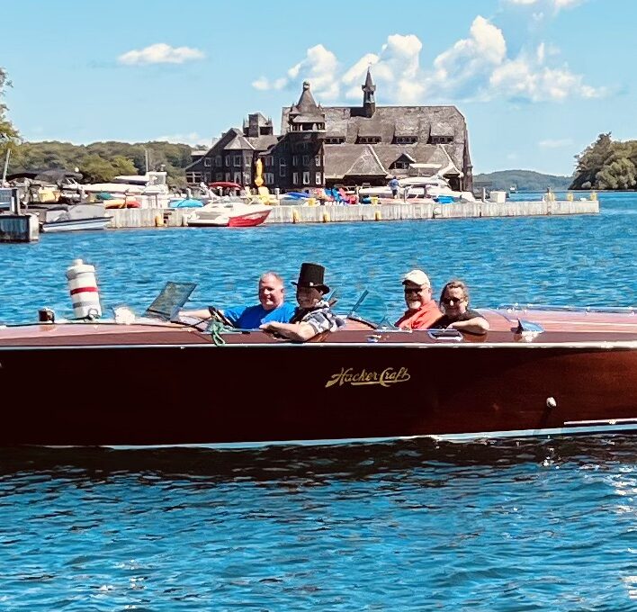 1986 hacker craft 26' triple cockpit runabout